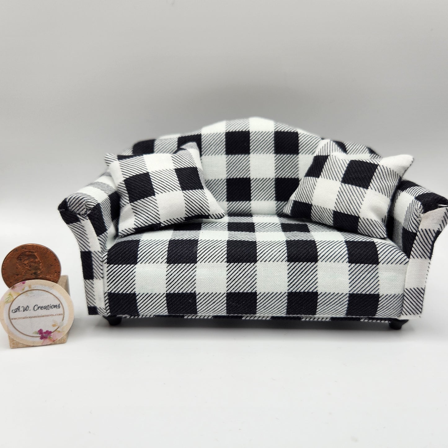 Sofa - Black & White Checked