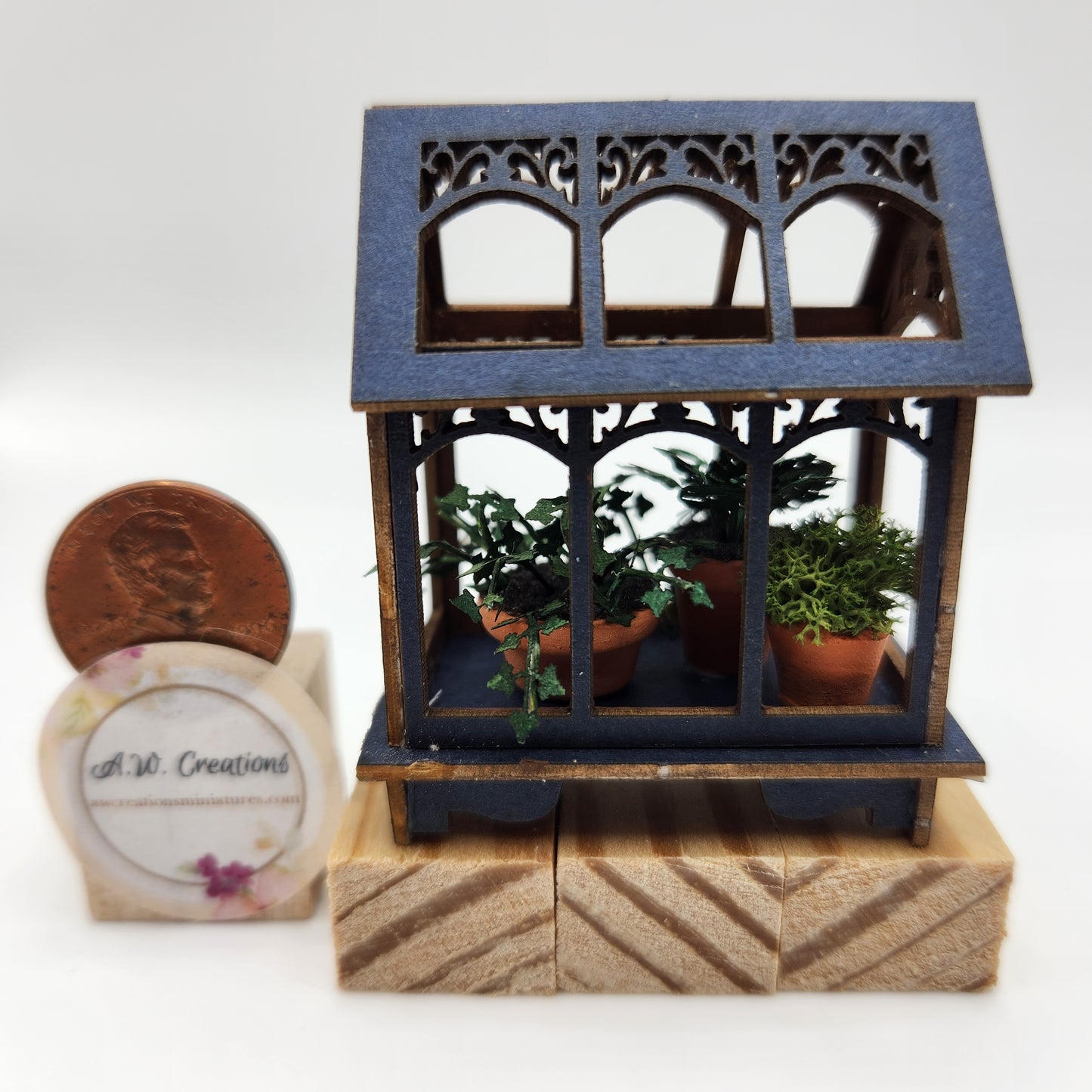 Terrarium - Blue with Potted Plants