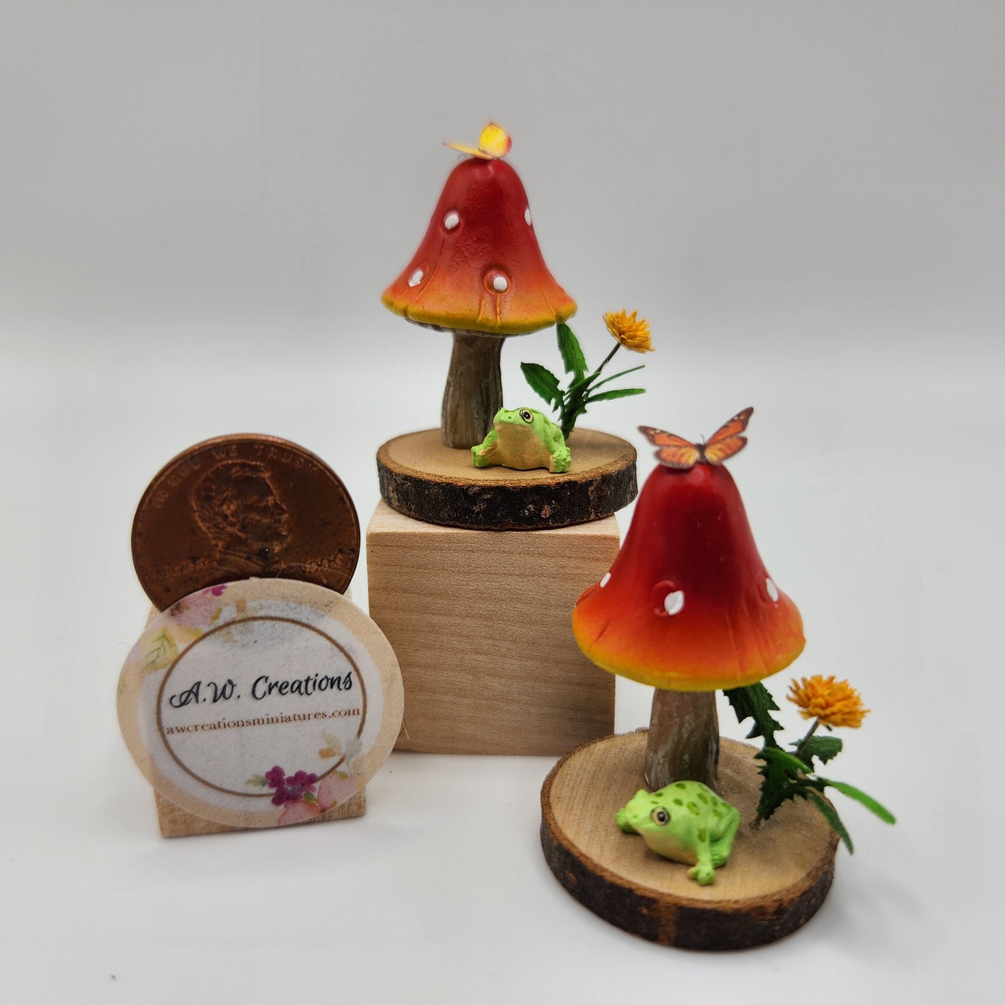 Orange Mushroom Decor