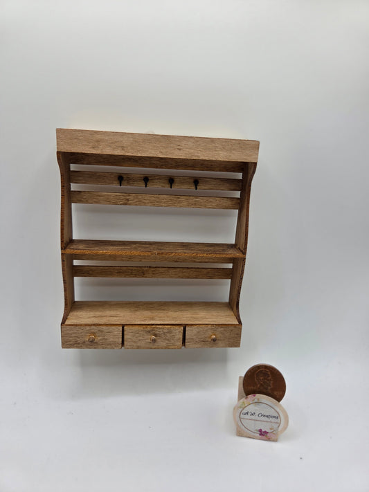 Wall Shelf with Drawers