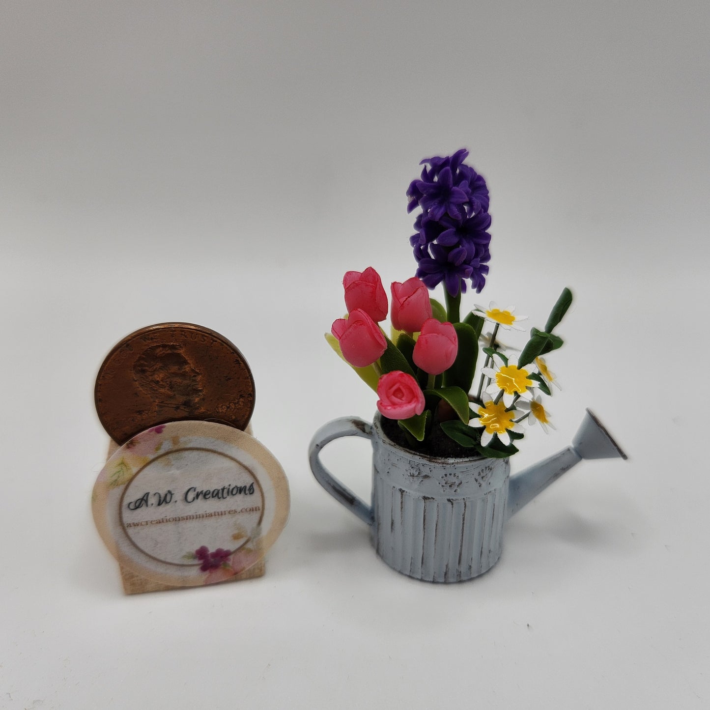 Watering Can Arrangement - Purple Hyacinth