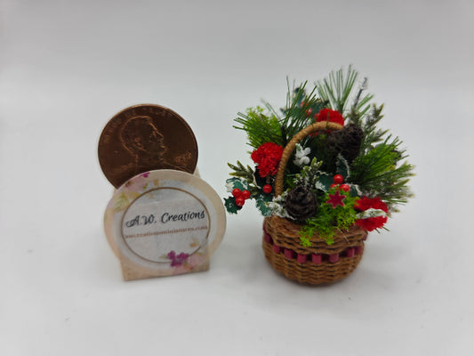 Evergreen Basket Arrangement