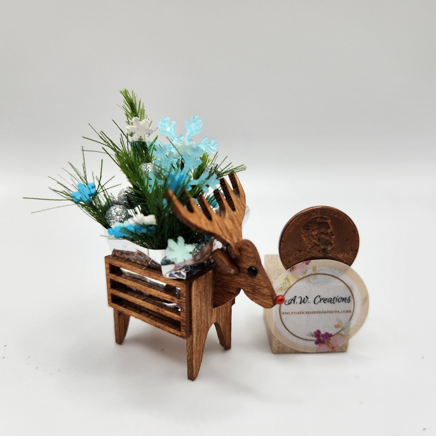 Reindeer planter - Ice blue