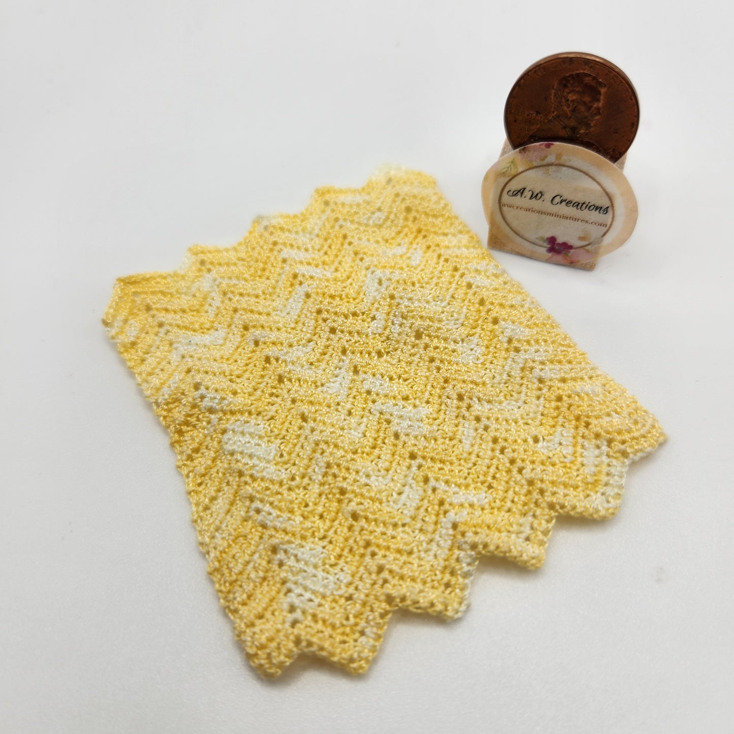 Crochet Afghan Blanket - Variegated Yellow
