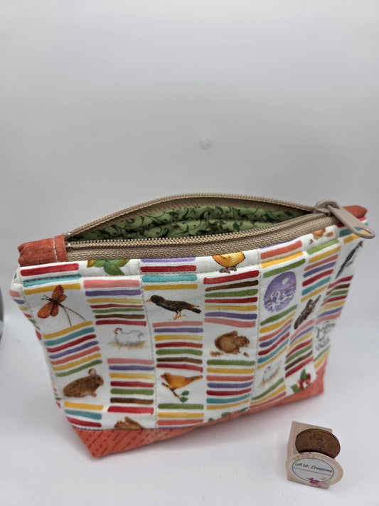 Logo Zipper Bag - Orange Nature