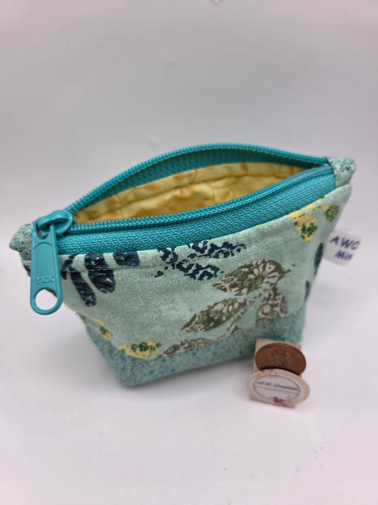 Logo Zipper Bag - Aqua Teal