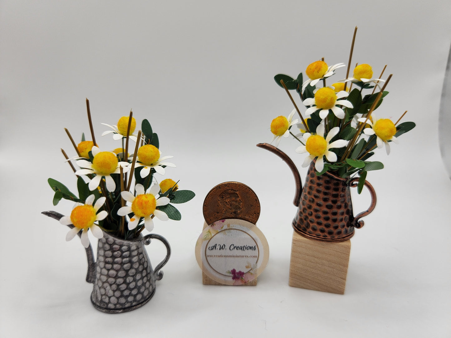 Daisy filled watering can