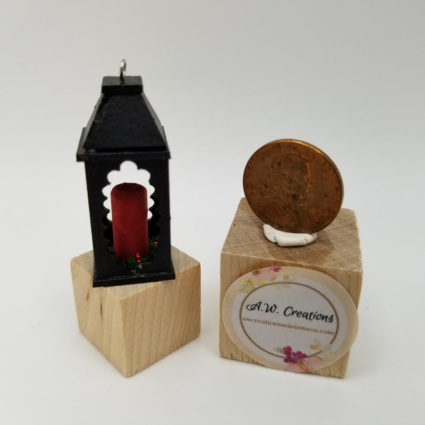 Lantern with red candle