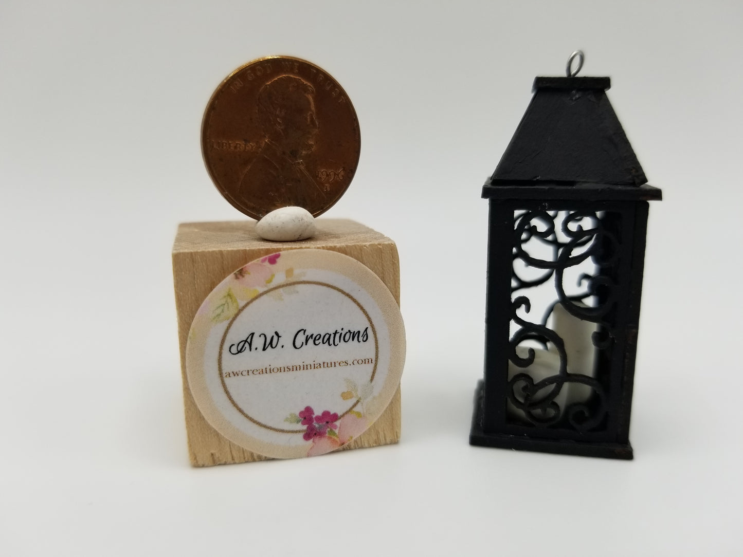 Black Lantern with 3 candles