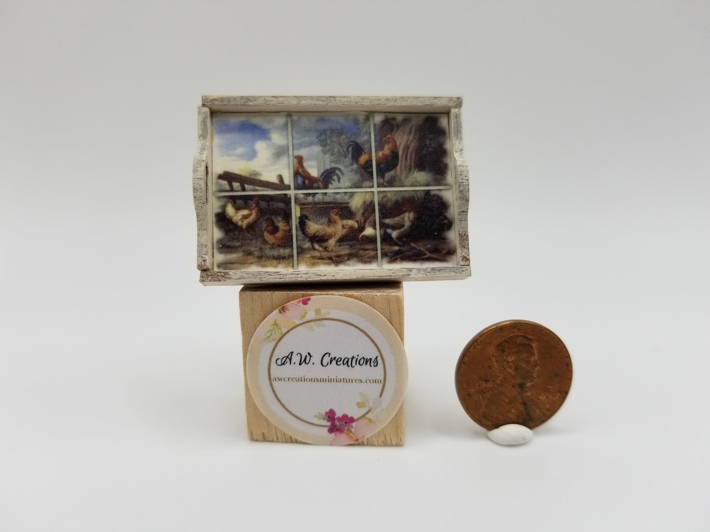 Tile tray - Roosters