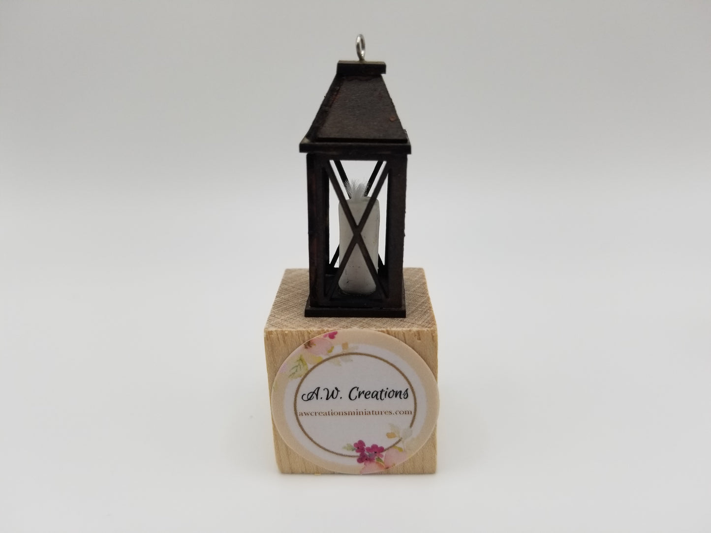 Black Lantern with white candle