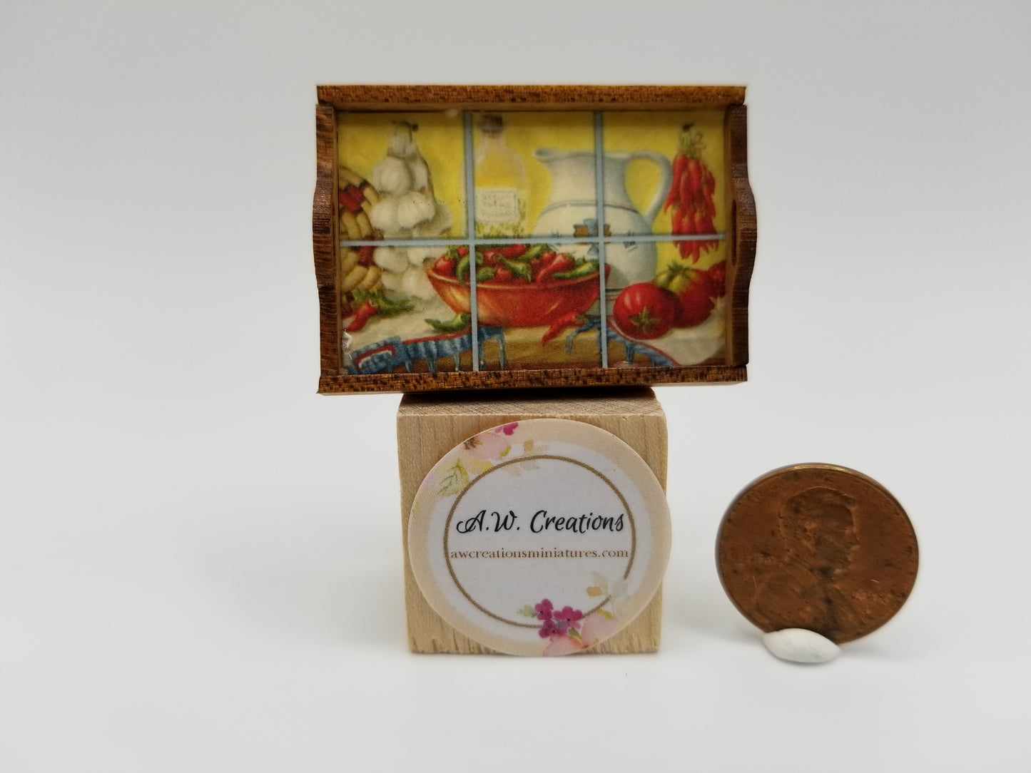 Tile tray - chili peppers
