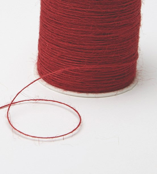 Jute Burlap String Cord Ribbon - 1mm Red