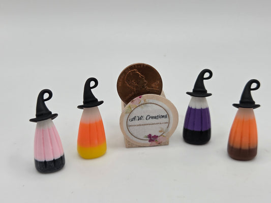Large Candy Corn with Witch Hat
