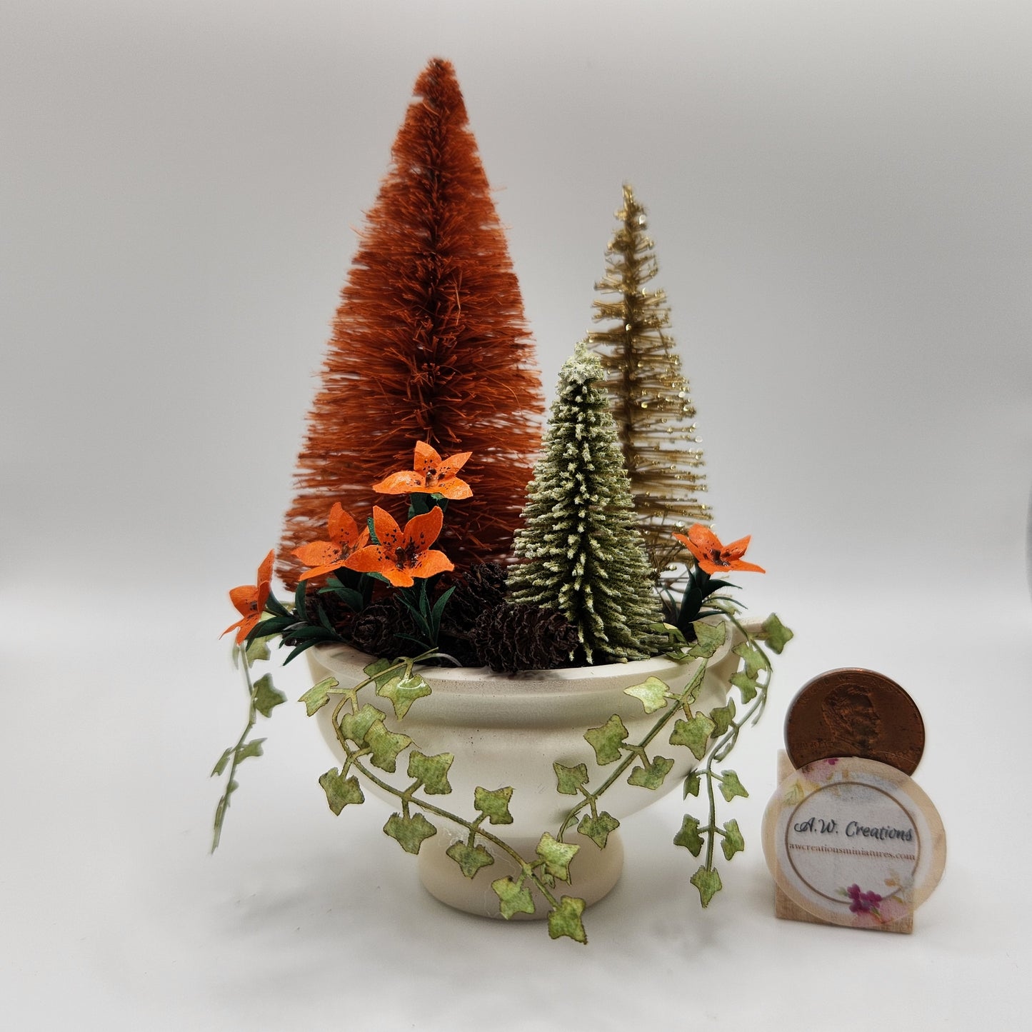 Fall Pine Tree Porch Container