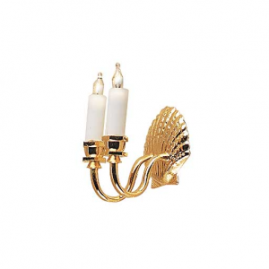 Double Candle Shell Wall Sconce