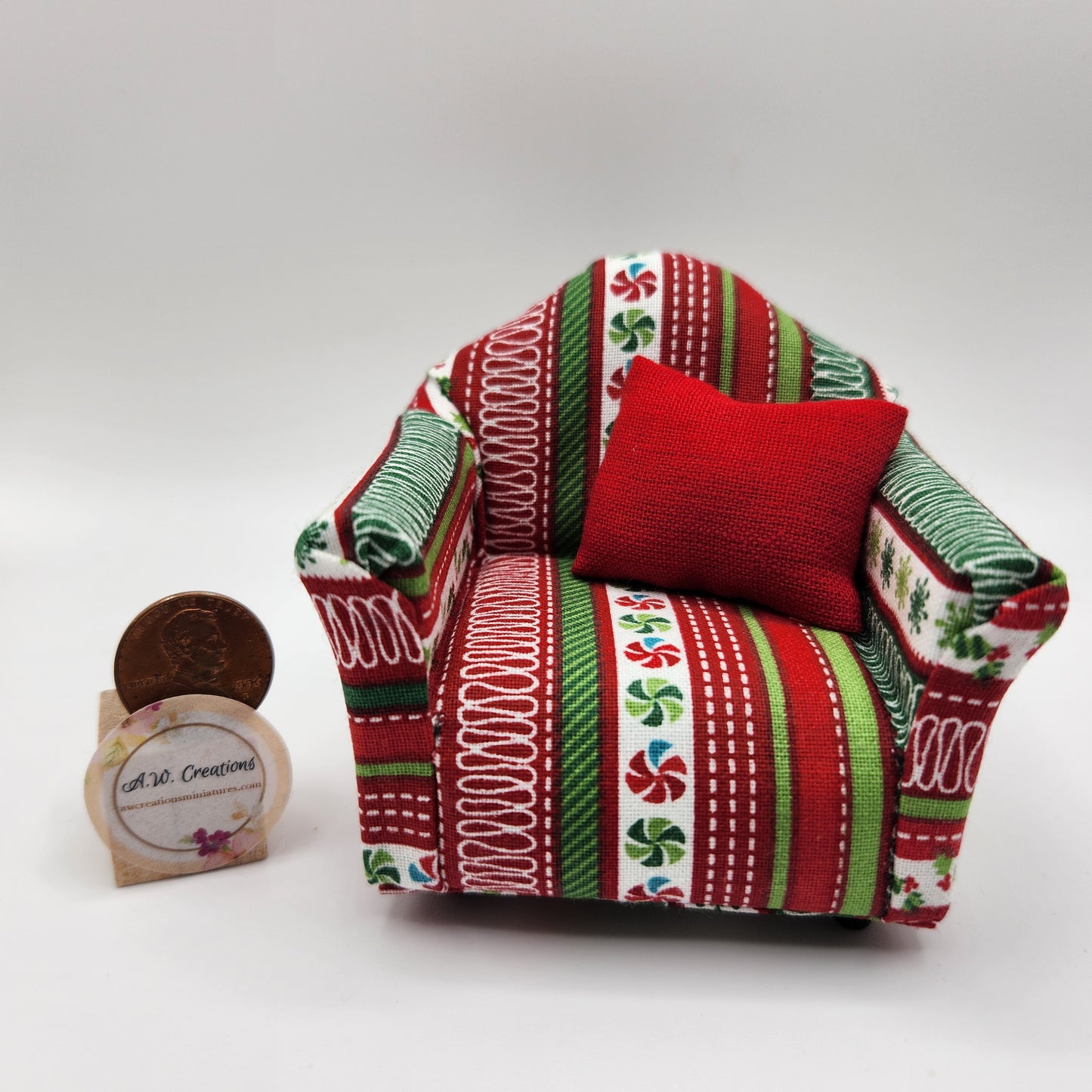 Club Chair - Christmas Stripes