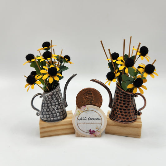 Black Eyed Susans filled Watering Can