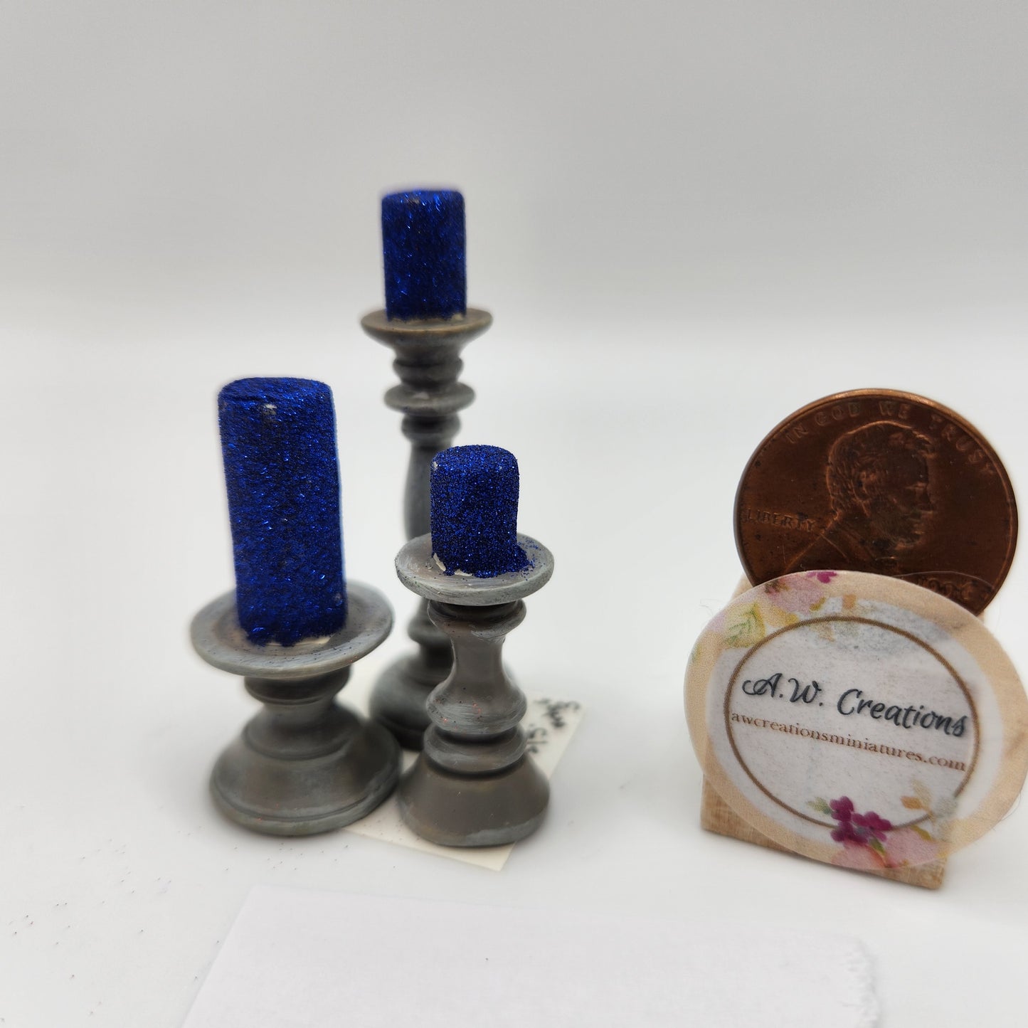 Candlestick Trio - Blue