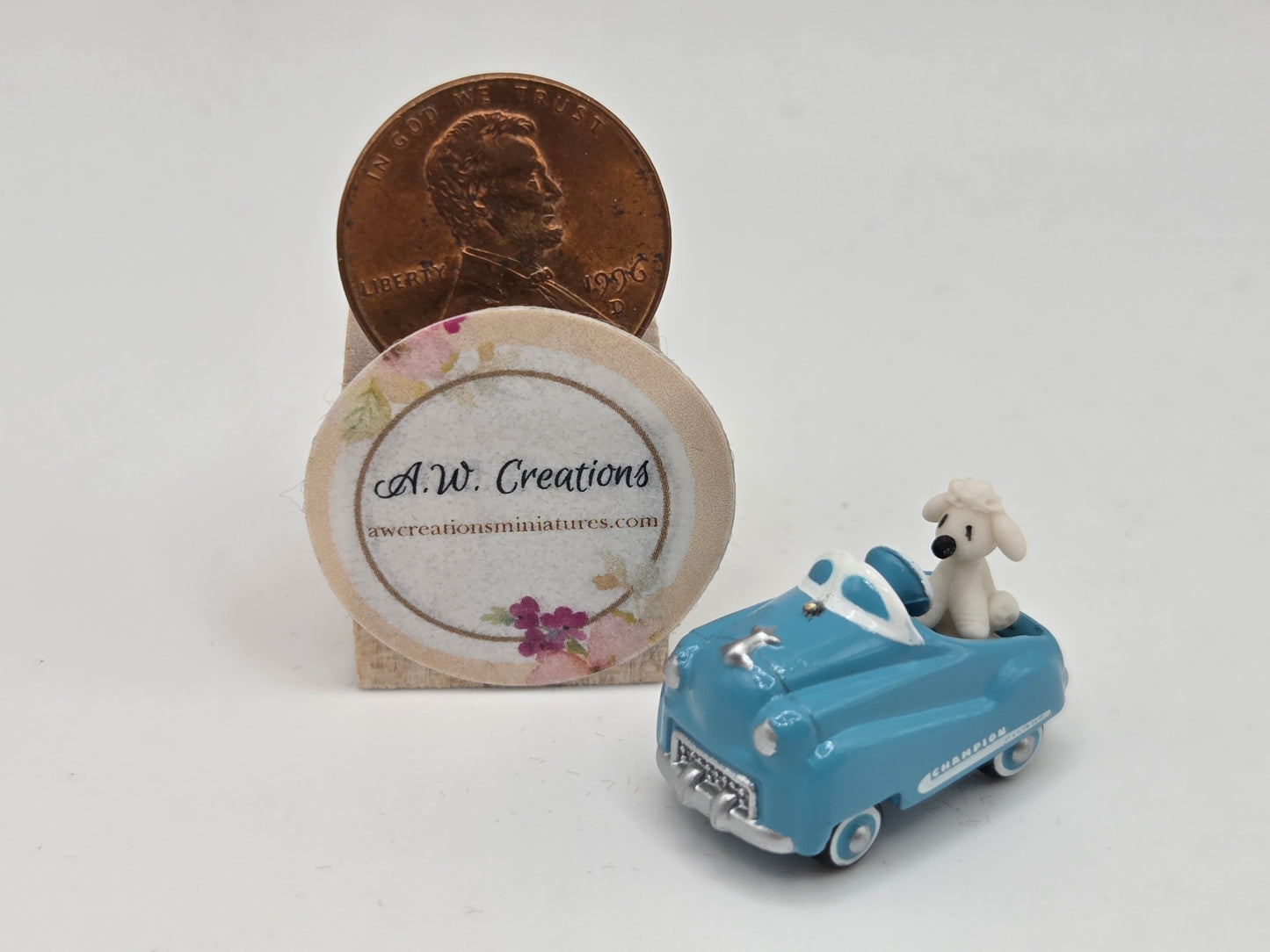 MIniature Pedal Pusher - Blue Murray Champion with Poodle