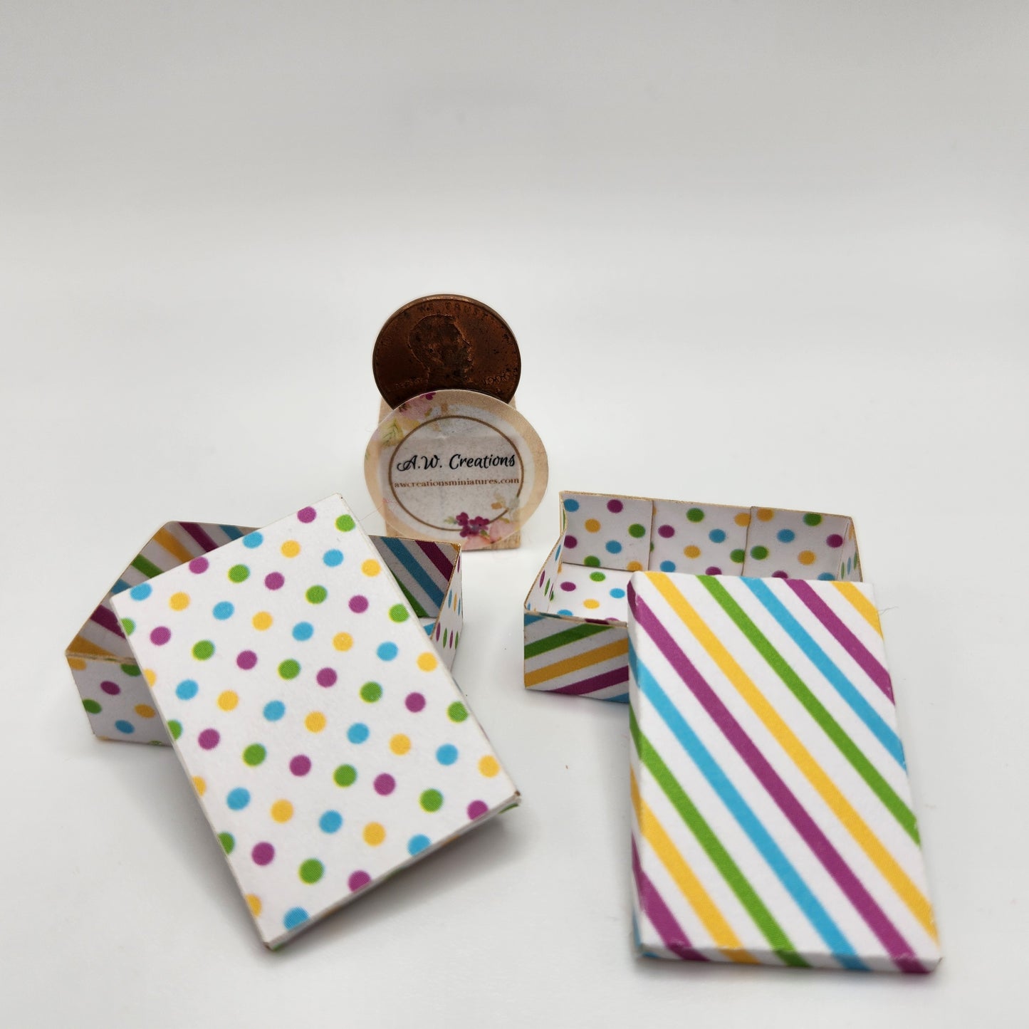 Laser Cut Box Kit - Stripes and Polka Dots