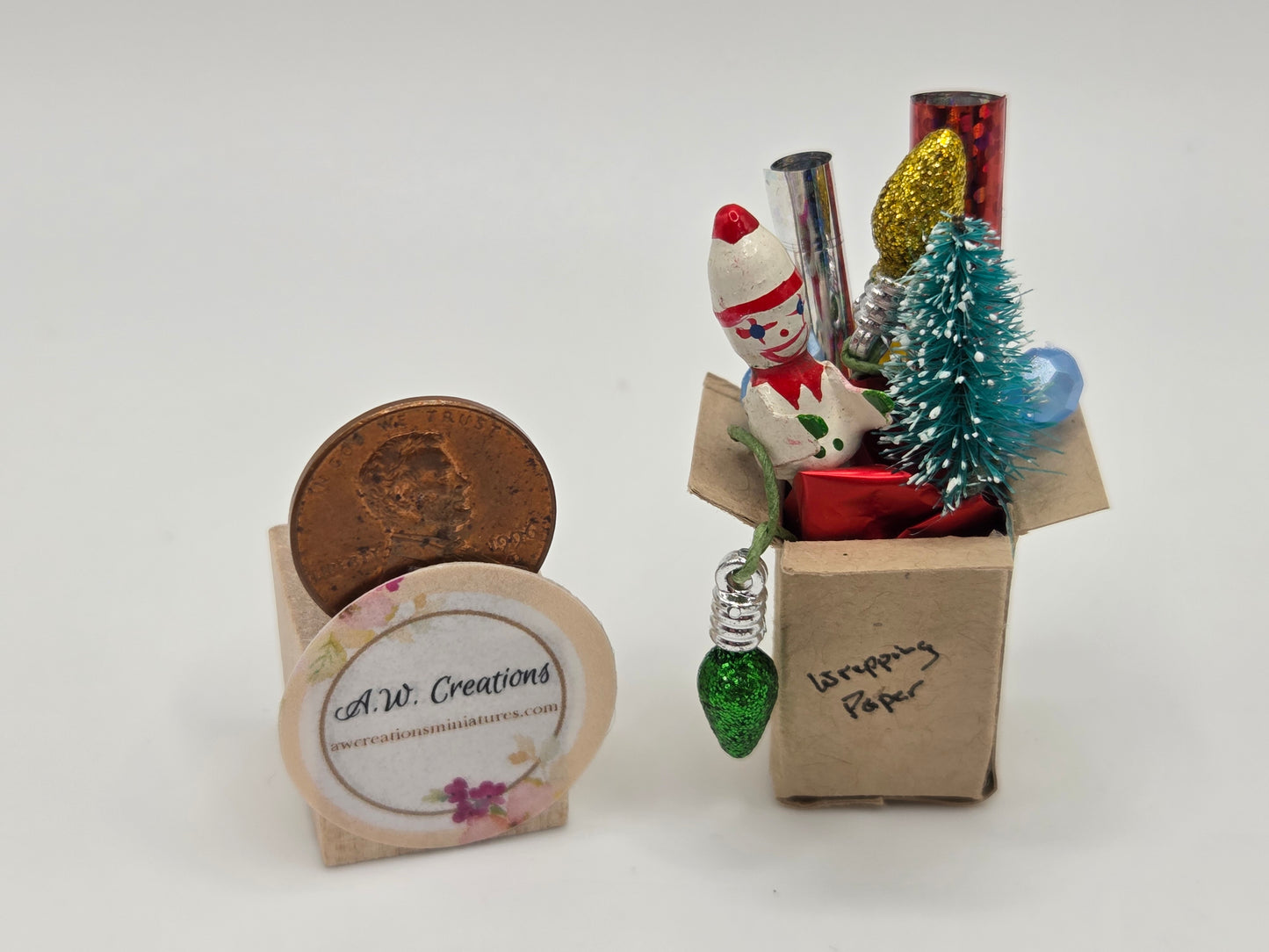 Box of Christmas Decorations