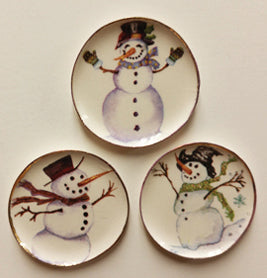 Snowman Plate - Set of 3