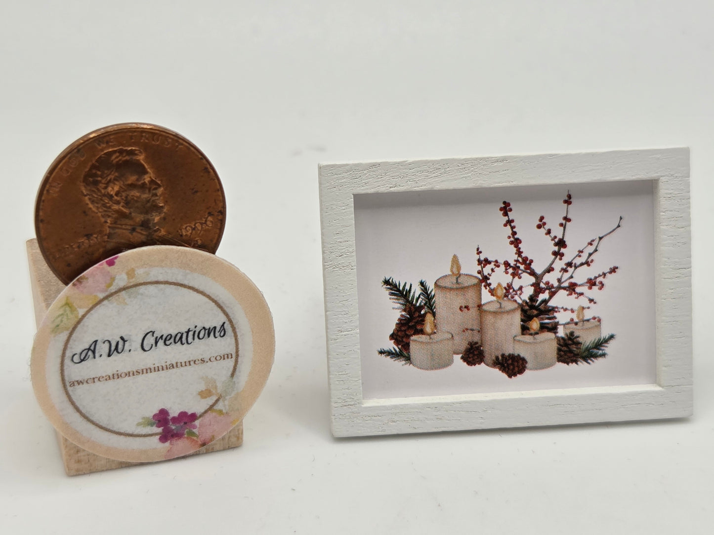 Christmas Framed Picture - Candles