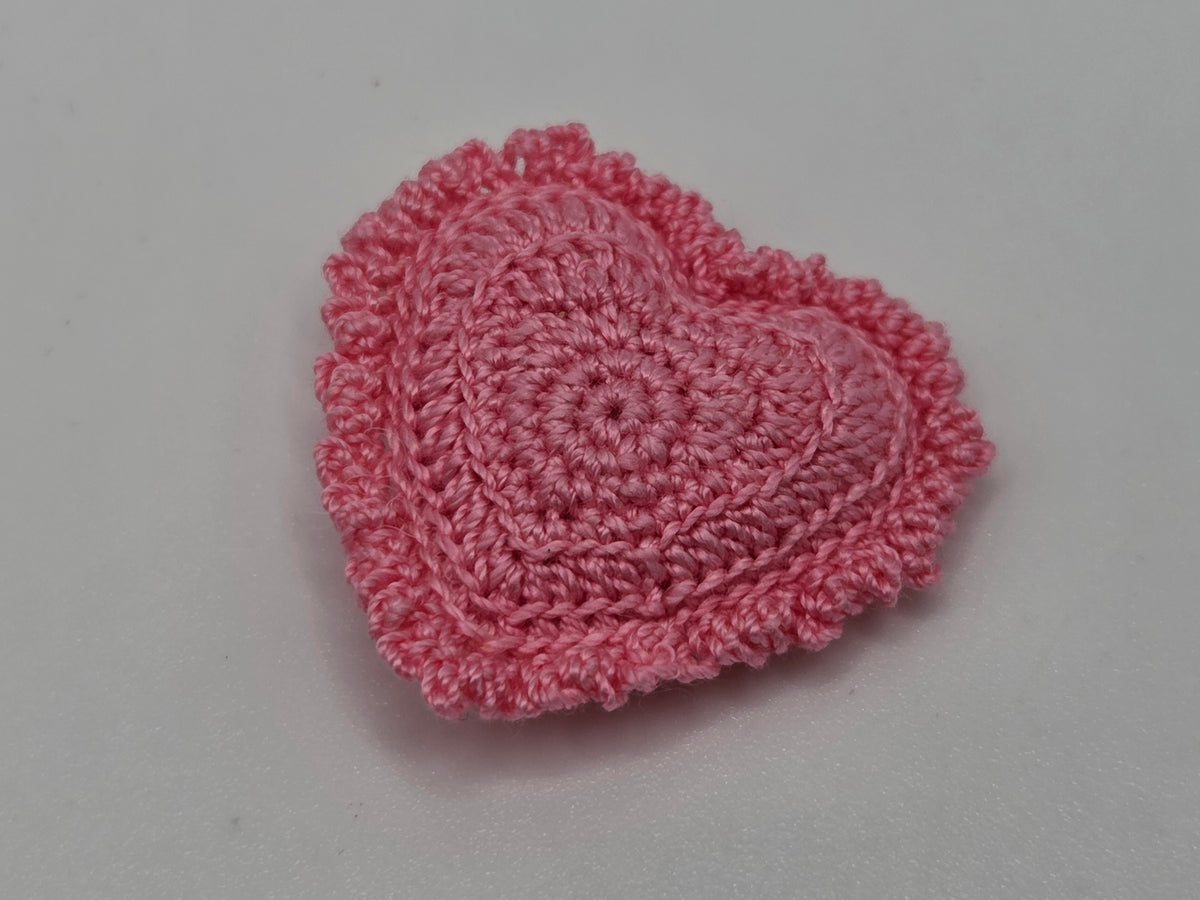Pillow - Crocheted Heart