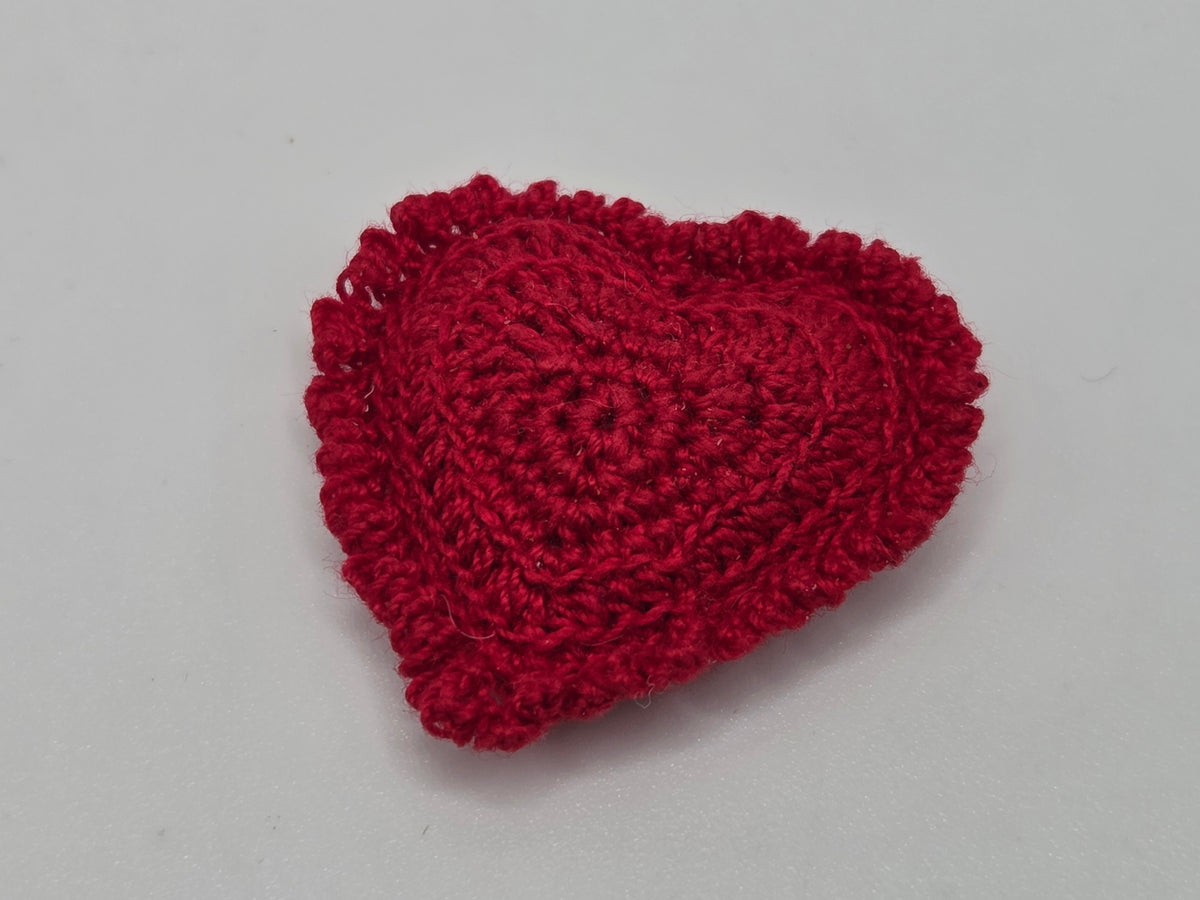 Pillow - Crocheted Heart