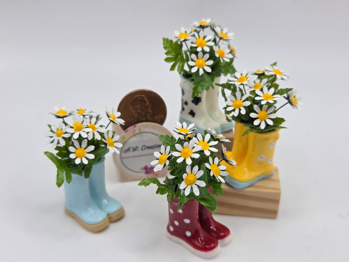 Rain Boot Daisy Pot