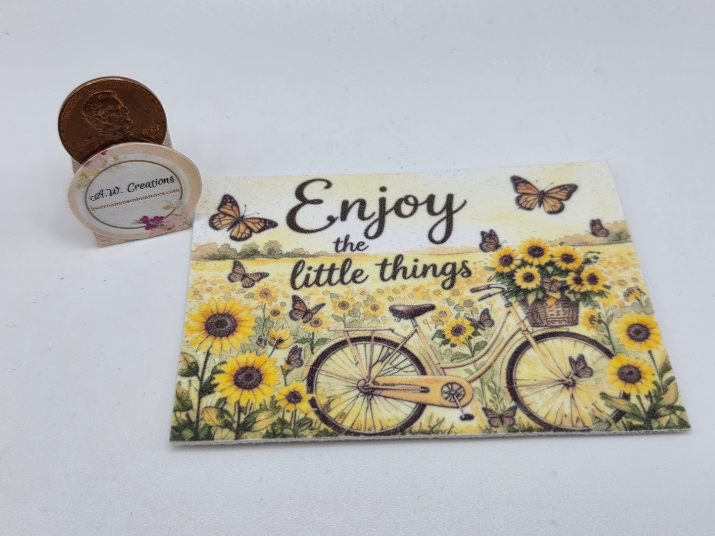 Door Mat - Yellow Bicycle & Sunflowers