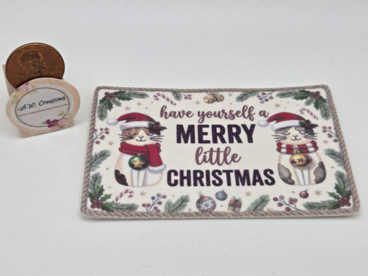 Door Mat - Merry Little Christmas Cats