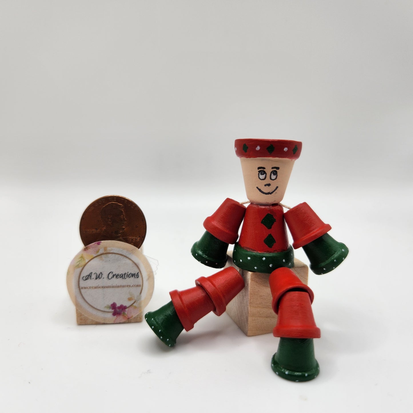 Clay Pot People - Christmas Elf