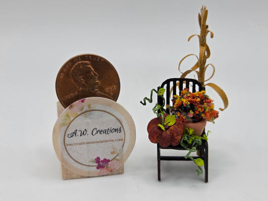 Chair with Fall Decor 1:48