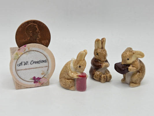 Ceramic Flopsy, Mopsy and Cottontail