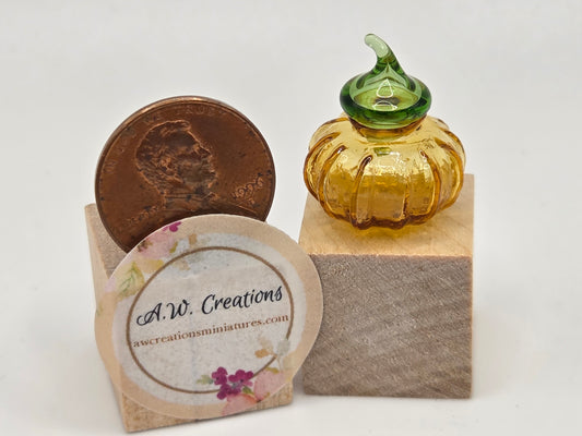 Glass Pumpkin Container