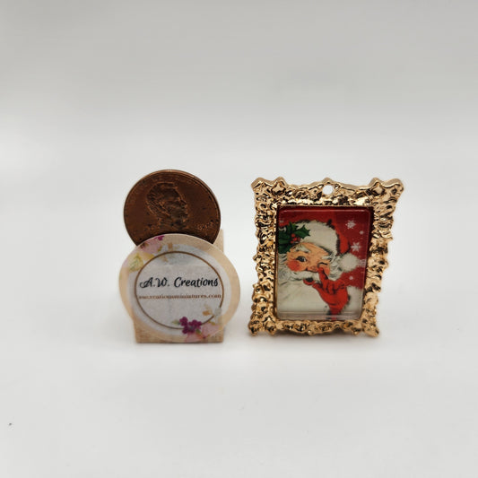 Gold Framed Picture - Santa