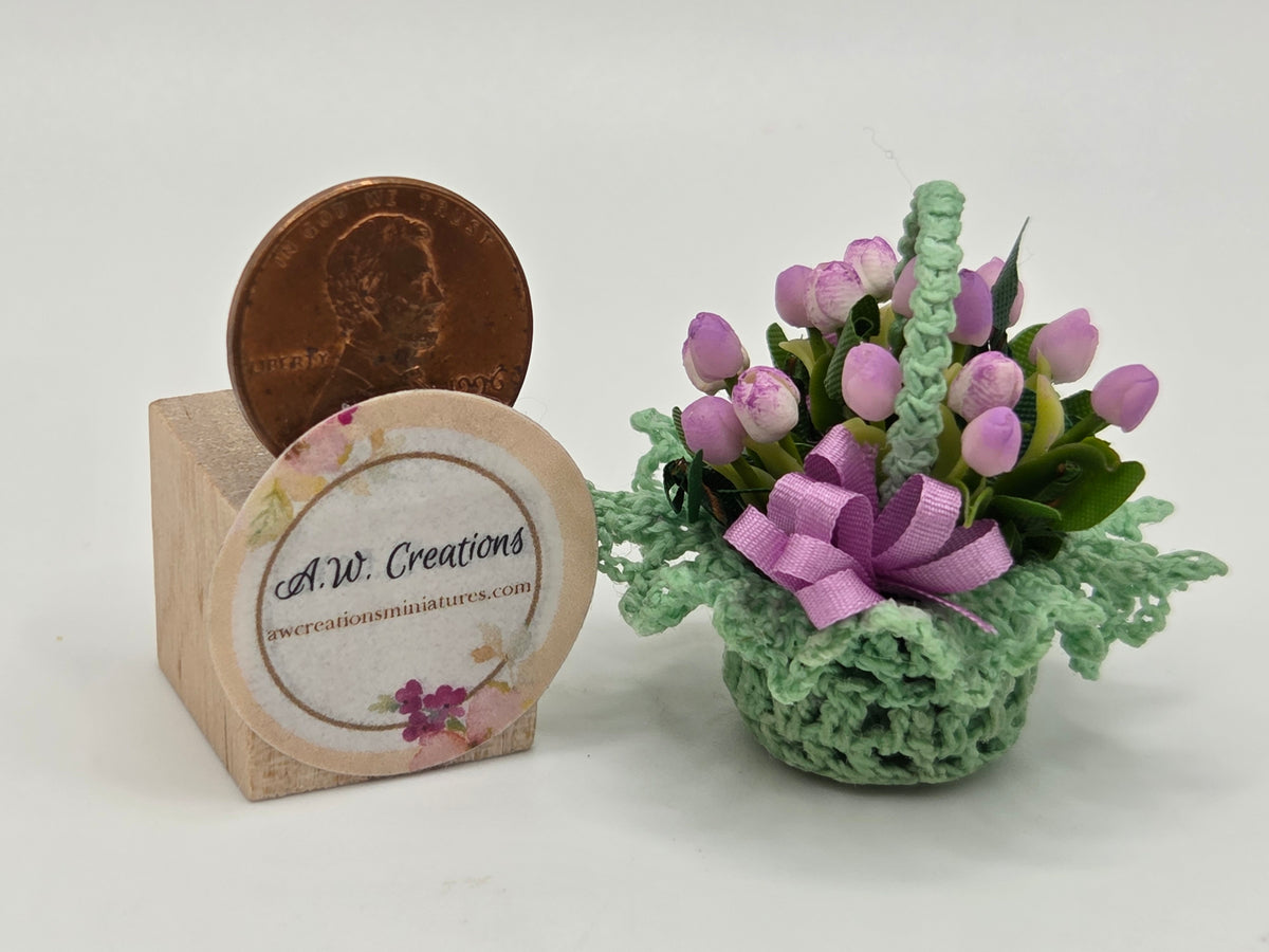 Basket of Tulips - Green