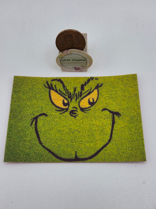 Door Mat - Grinch Face