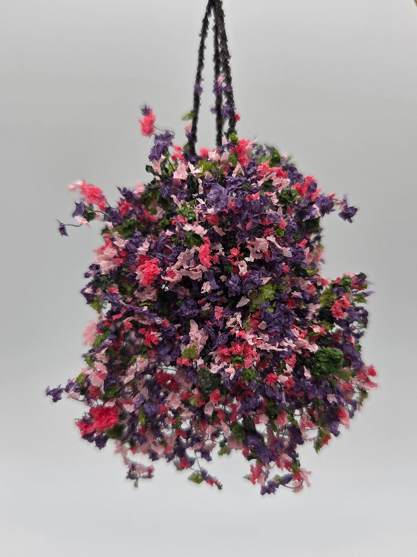 Large Hanging Plant - Pinks & Purple