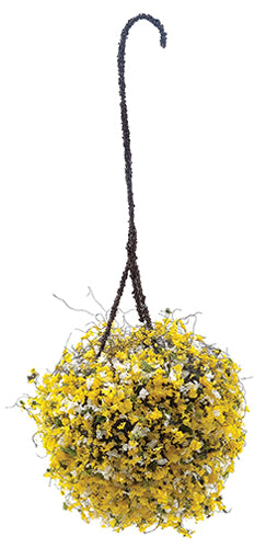Hanging Plant - Yellow & White Large