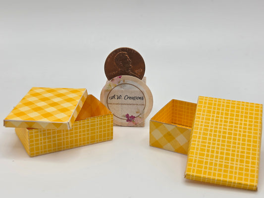 Laser Cut Box Kit - Yellow Plaid