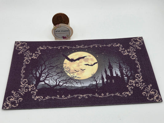 Rug - Halloween Moon with Bats