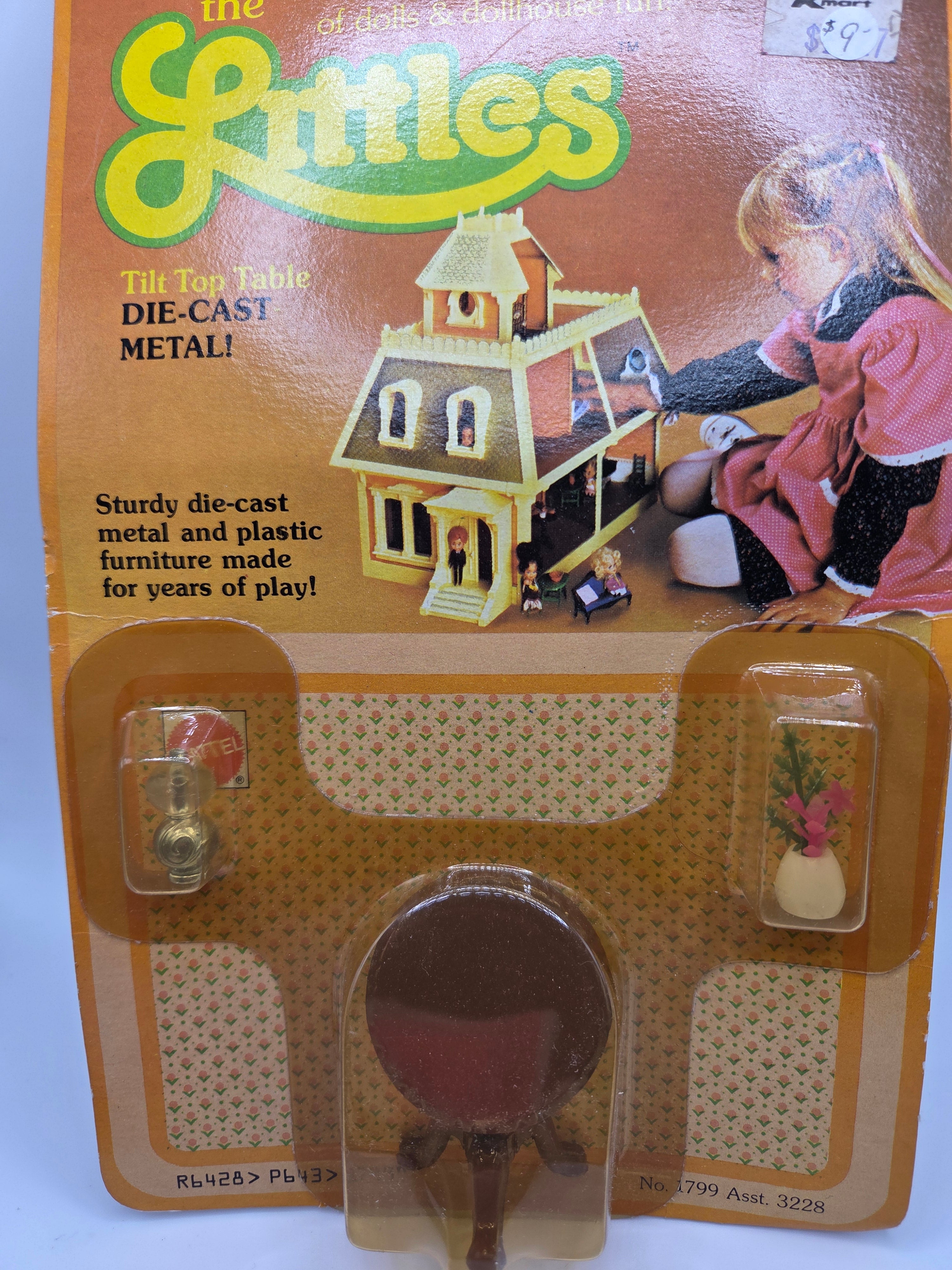 The Littles Tilt Top Table - Vintage Mattel 1980 Miniature