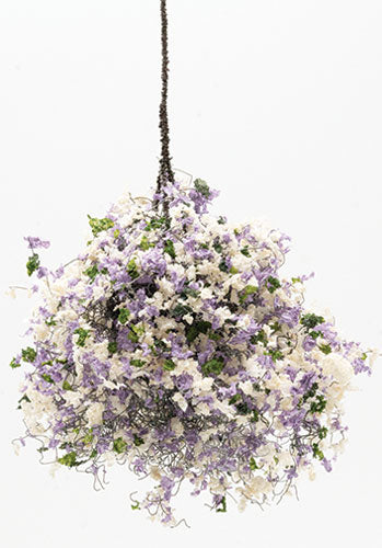 Hanging Basket - Luscious Lavender & White Large