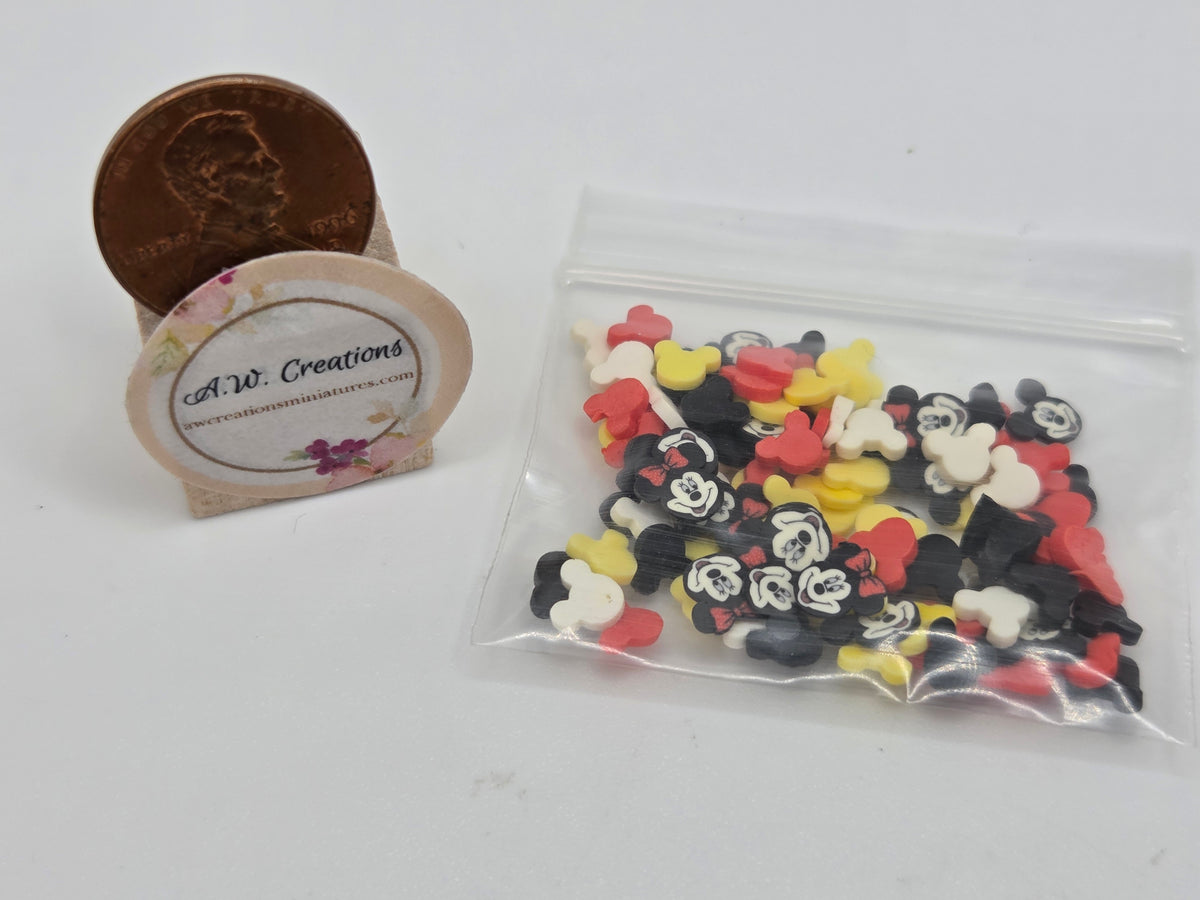 Polymer Clay - Red, Yellow & White Mouse