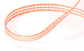 Gingham Ribbon - 1/4" Orange