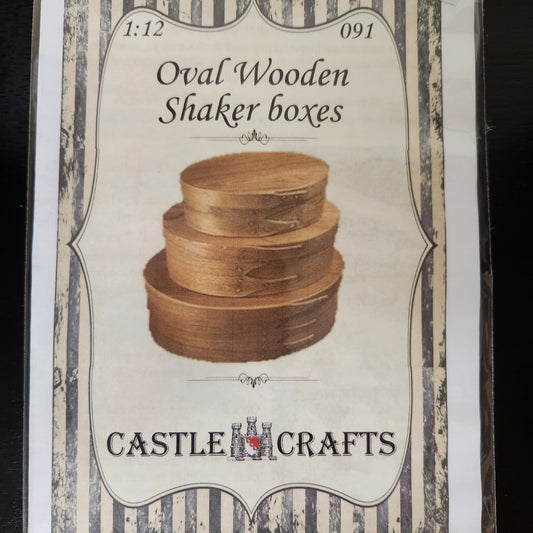 Kit - Oval Wooden Shaker Boxes #091