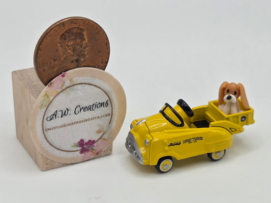 Miniature Pedal Pusher - Dump Truck with Dog